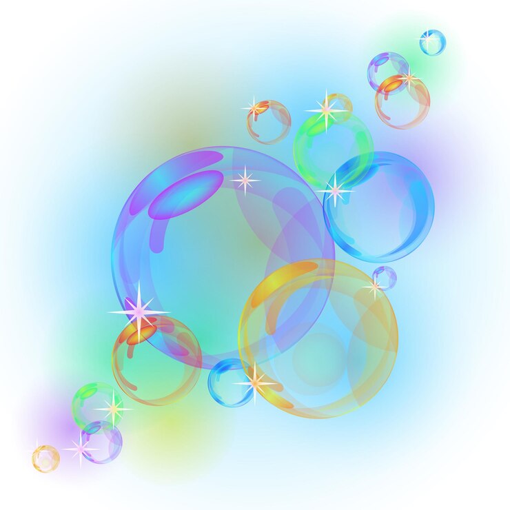 Vector abstracte achtergrond met transparante kleurrijke bubbels vector