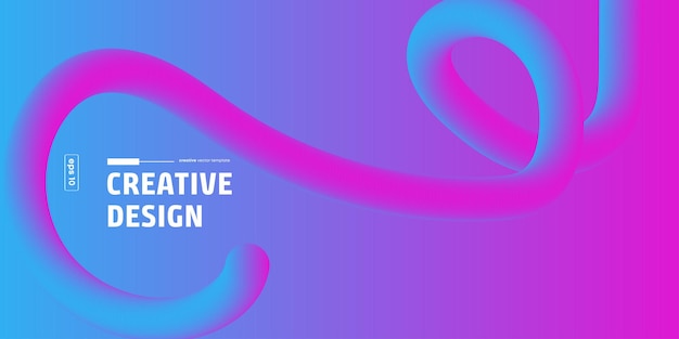 Abstracte achtergrond met vloeiende roze en blauwe gradiëntgolven Moderne ontwerpvectorsjabloon