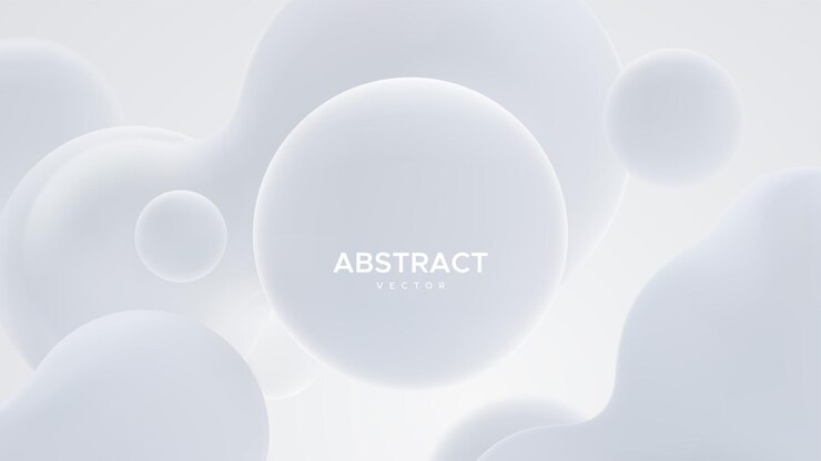 Abstracte achtergrond met witte organische vlekken Vector 3d illustratie