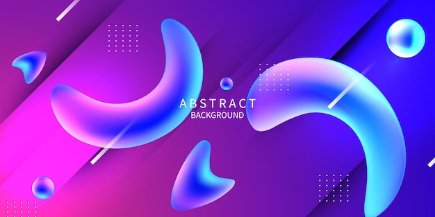 Abstracte achtergrond ontwerp kleurrijke geometrische vloeistof vormen elementen vector