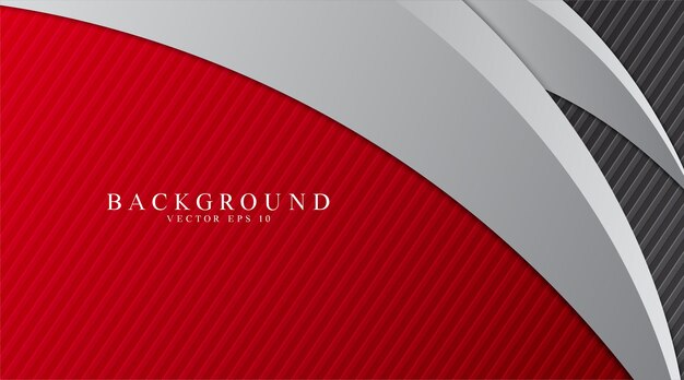 Abstracte achtergrond rood en grijs met gebogen vormen