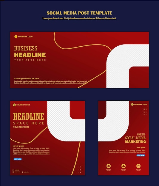 Abstracte achtergrond Social media post sjabloon modern ontwerp voor zakelijke digitale marketing online