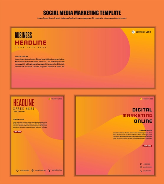 Abstracte achtergrond Sociale media plaatsen modern ontwerp voor zakelijke digitale marketing online banner- en postersjabloon