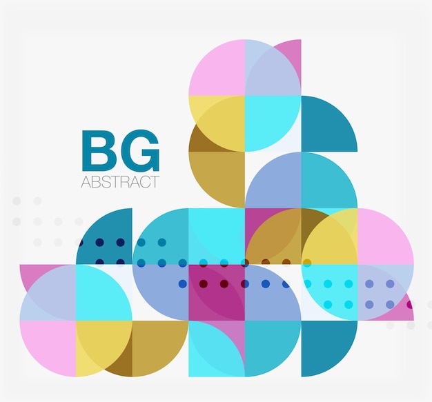 Abstracte achtergrond van cirkelelementen Vector sjabloon achtergrond voor workflow layout diagram aantal opties of webdesign