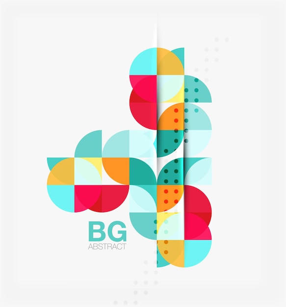 Abstracte achtergrond van cirkelelementen Vector sjabloon achtergrond voor workflow layout diagram aantal opties of webdesign