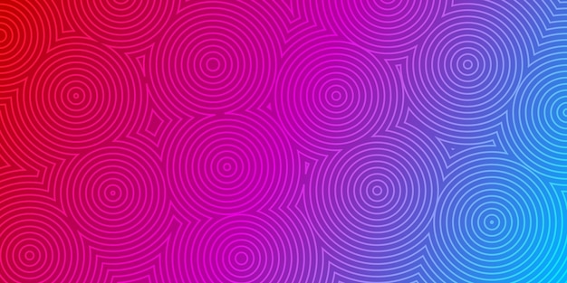 Abstracte achtergrond van concentrische cirkels in paarse en blauwe kleuren