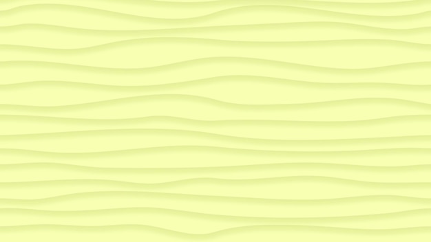 Abstracte achtergrond van golvende lijnen met schaduwen in lichtgele kleuren Met horizontale patroonherhaling