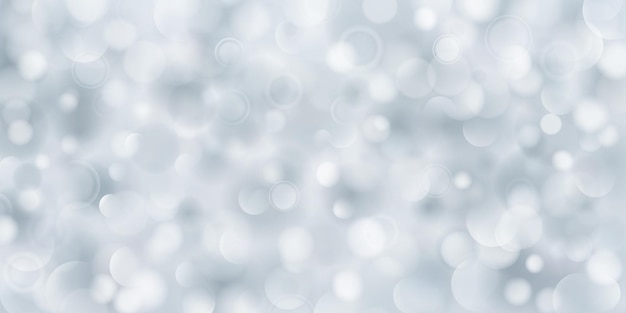 Abstracte achtergrond van grote en kleine doorschijnende cirkels in grijze kleuren met bokeh-effect