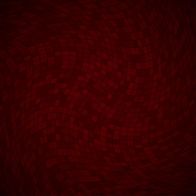 Abstracte achtergrond van kleine vierkantjes of pixels in donkerrode kleuren