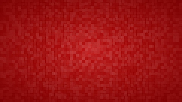 Abstracte achtergrond van kleine vierkantjes of pixels in rode kleuren