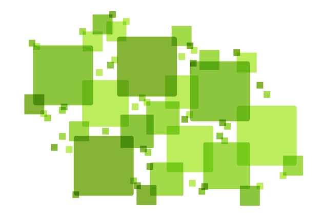 Abstracte achtergrond van kruisend groen vierkanten vlak ontwerp
