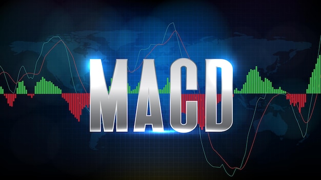 Abstracte achtergrond van MACD indicator technische analyse grafiek