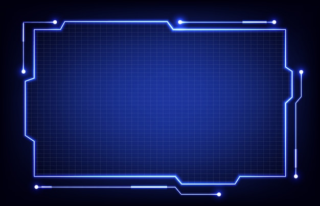 Abstracte achtergrond van technologie HUD of head-up display frame