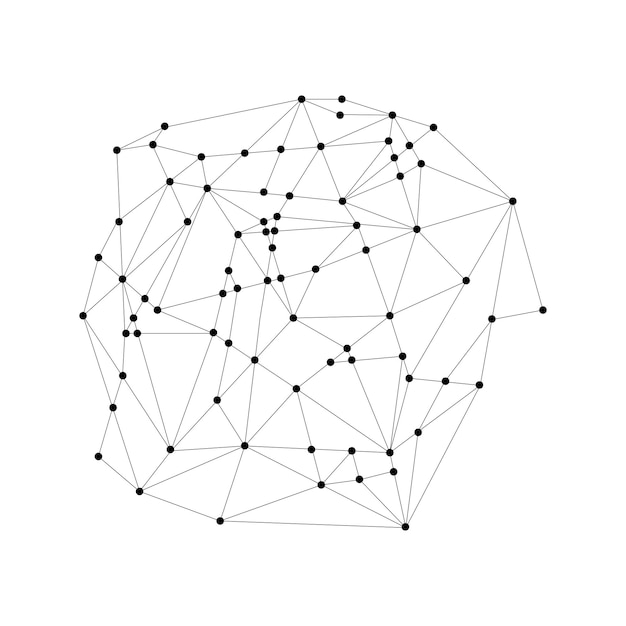 abstracte achtergrond van verbonden stippen concept van verbindingscommunicatie