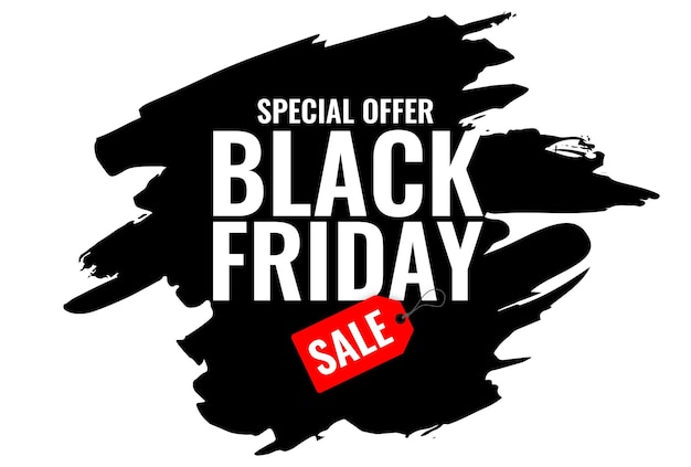 Abstracte achtergrond van verf en belettering Black Friday