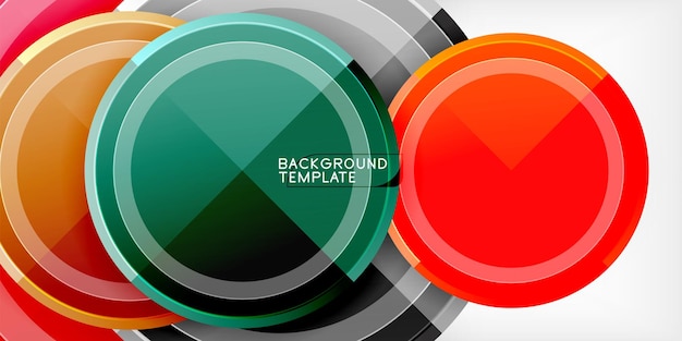 Abstracte achtergrond veelkleurige cirkels trendy minimale geometrische ontwerp vector illustratie