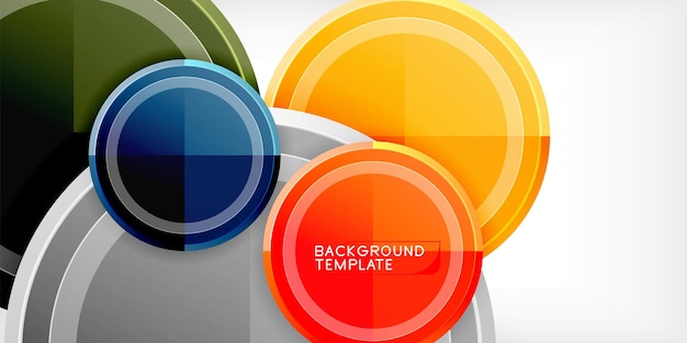 Abstracte achtergrond veelkleurige cirkels trendy minimale geometrische ontwerp vector illustratie