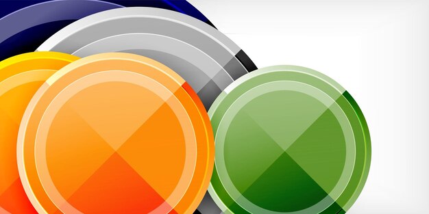 Abstracte achtergrond veelkleurige cirkels trendy minimale geometrische ontwerp vector illustratie