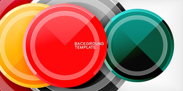 Abstracte achtergrond veelkleurige cirkels trendy minimale geometrische ontwerp vector illustratie