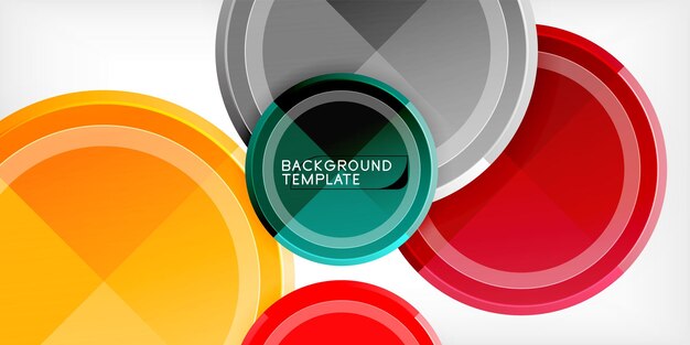 Abstracte achtergrond veelkleurige cirkels trendy minimale geometrische ontwerp vector illustratie
