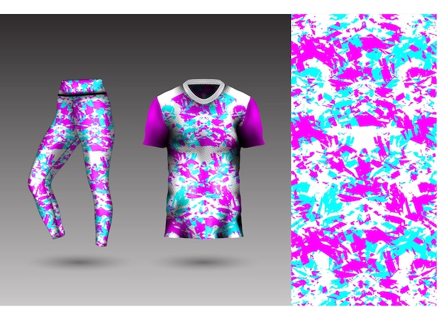 Abstracte achtergrondstijl voor sportleggings en -t-shirts