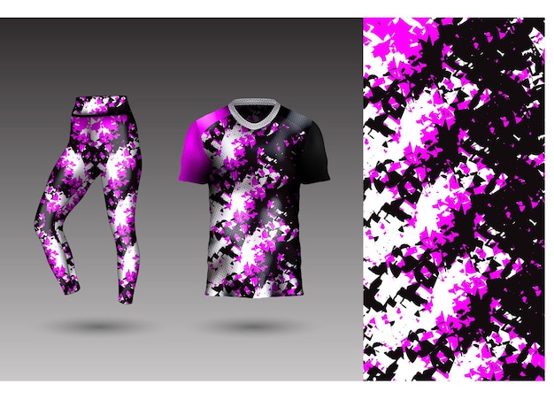 Abstracte achtergrondstijl voor sportleggings en -t-shirts