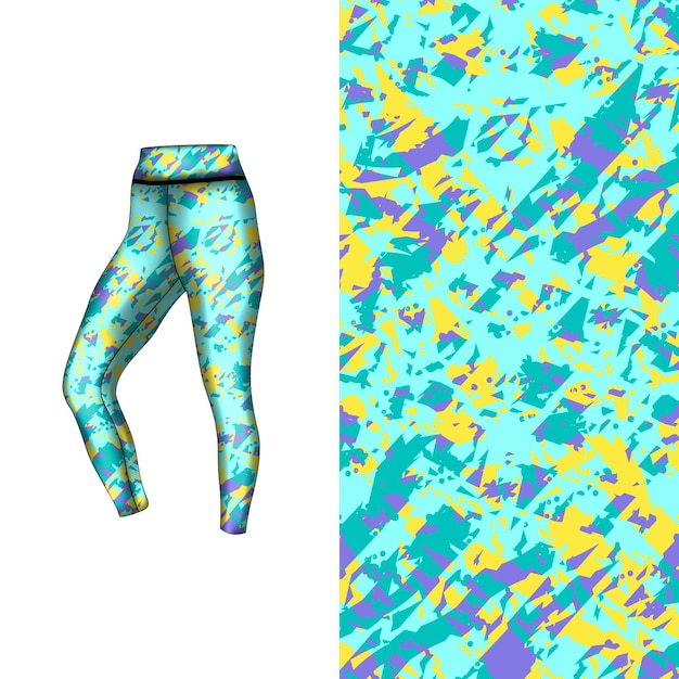 Abstracte achtergrondstijl voor sportleggings