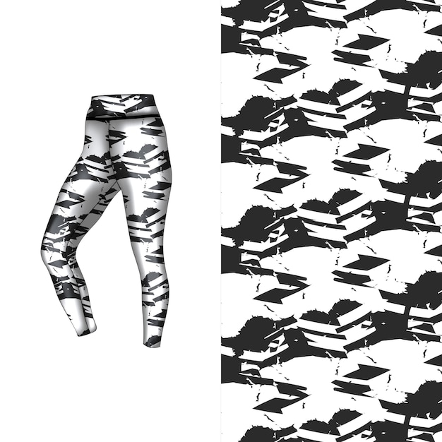 Abstracte achtergrondstijl voor sportleggings