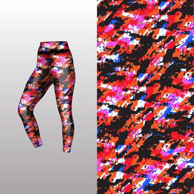 Abstracte achtergrondstijl voor sportleggings