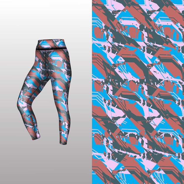 abstracte achtergrondstijl voor sportleggings