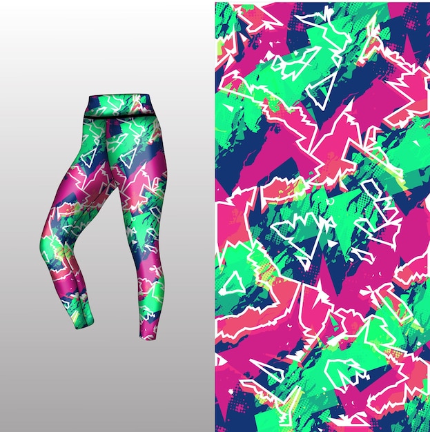 abstracte achtergrondstijl voor sportleggings