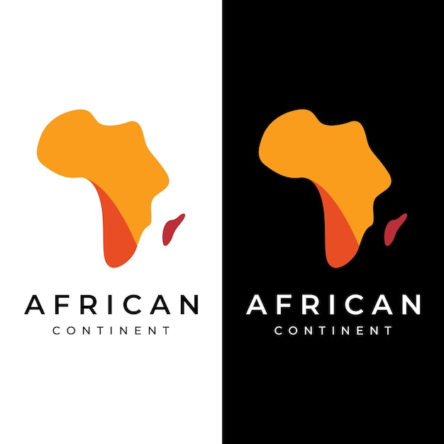 Abstracte Afrikaanse continent kaart logo sjabloonontwerp Afrika reizen en tours Met vector design concept