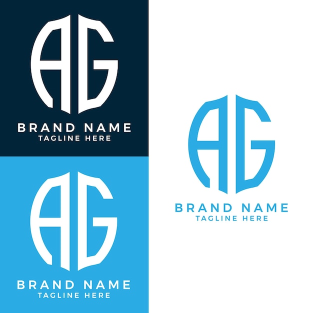 Abstracte AG brief logo decorontwerp.