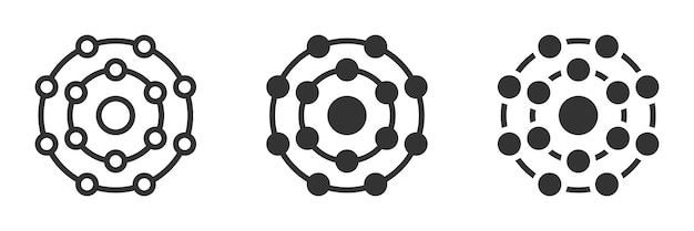 Abstracte antioxidant iconen die moleculen en energie vertegenwoordigen