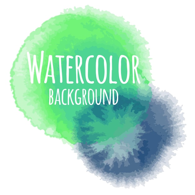 Vector abstracte aquarel groene en blauwe achtergrondkleur geïsoleerd op witte kleur