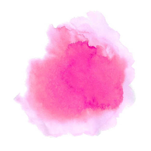 Abstracte aquarel roze vlek op witte achtergrond Vectorillustratie