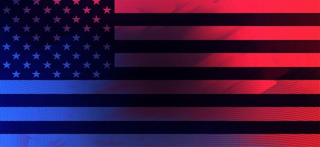 Abstracte banner met de vlag van amerika, het nationale symbool van de vs