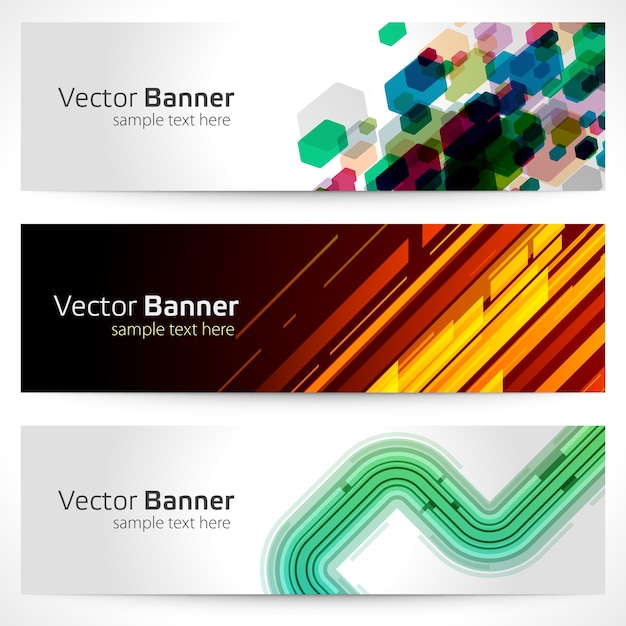 Vector abstracte banner van geometrische vormen