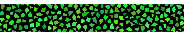 Abstracte banner van kleine stukjes papier of splinters van keramiek in groene tinten op zwart