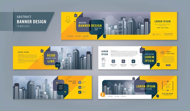 Abstracte banner websjabloon Set