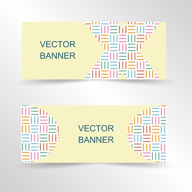 Vector abstracte banners website headers met geometrisch gevormd patroon