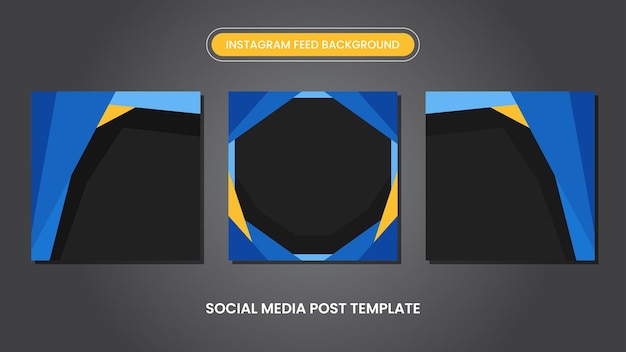 Abstracte blauw geel zwart instagram games achtergrond illustratie set eps vector