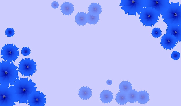 Vector abstracte blauwe achtergrond bloempatroon