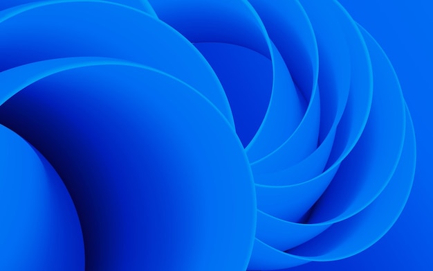Abstracte blauwe achtergrond met een vloeiend ontwerp Blauw vel papier wordt van dichtbij weergegeven