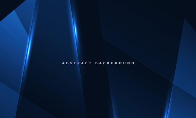 Abstracte blauwe achtergrond met geometrische dynamische gloeiende diagonale lijnen moderne trendy donkerblauwe