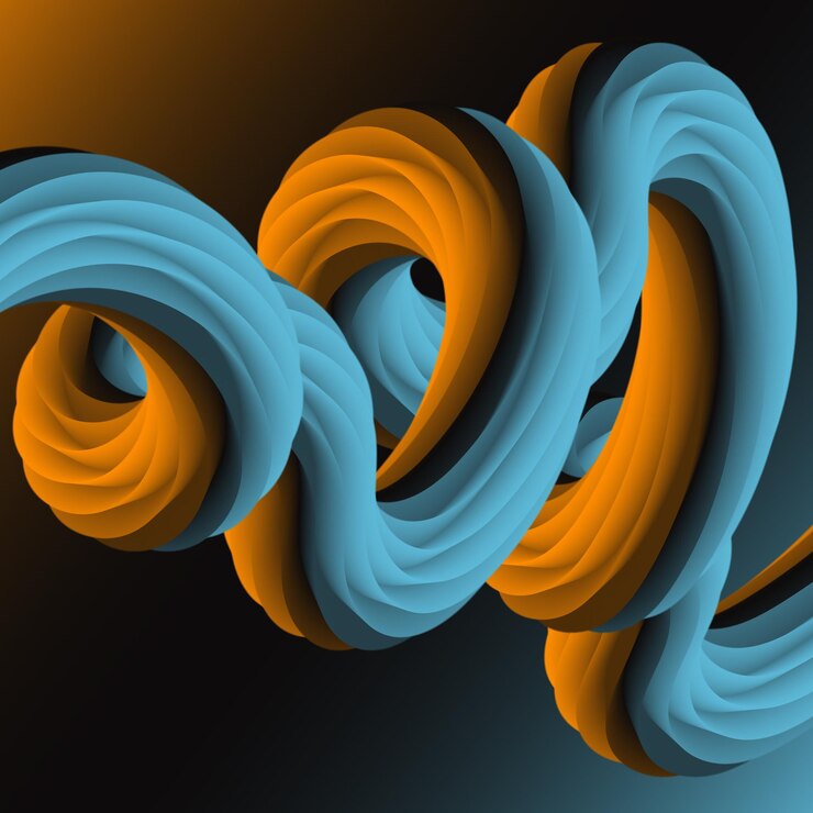 Vector abstracte blauwe achtergrond met golven abstracte oranje golven abstracte oranje achtergrond
