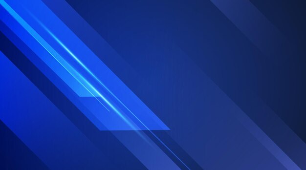 Abstracte blauwe achtergrond Moderne geometrische vorm en lichte lijnen