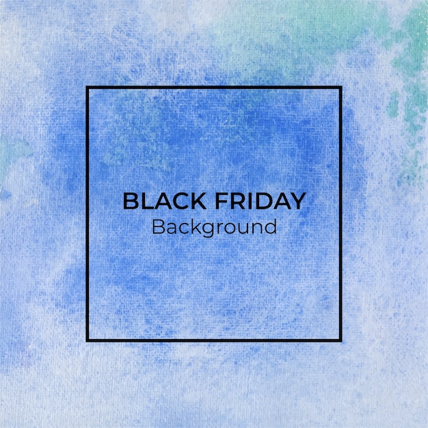 Abstracte blauwe blackfriday aquarel achtergrond