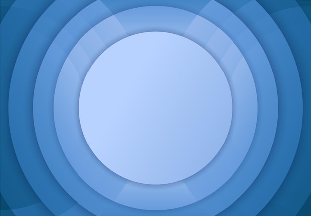 Vector abstracte blauwe cirkelachtergrond met meerdere lagen en ziet eruit als een podium
