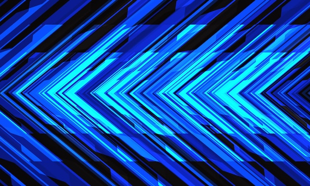 Abstracte blauwe cyber pijl richting geometrisch ontwerp moderne technologie futuristische achtergrond vector